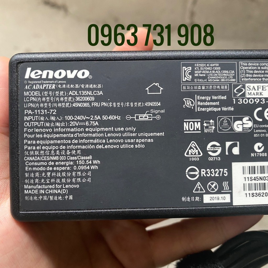 Sạc laptop Lenovo Y50-70 Y5070 Y50 xịn chính hãng zin bóc máy