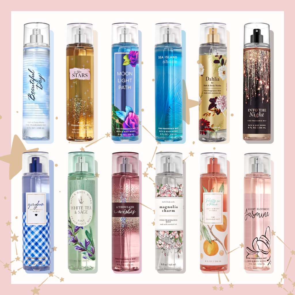 [TỔNG HỢP 10ML] Xịt thơm dưỡng thể Bath & Body Works Fine Fragrance Mist