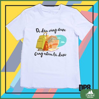 Áo thun đồng phục, du lịch biển, teambuilding Taiga chất cotton in hình cực kute mã dp8