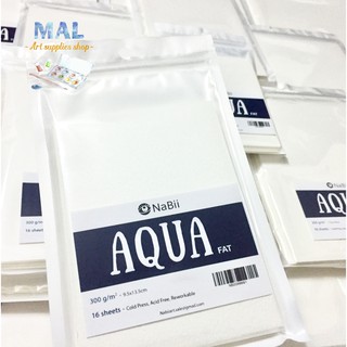 Giấy vẽ Nabii Aqua Fat 300gsm - Giấy lẻ [Hoạ cụ MAL]