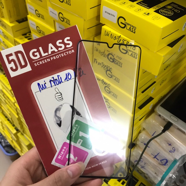 Kính cường lực 5D xịn Xiaomi Mi Note 10 Lite / Mi note 10 pro (6.47") Full màn hình