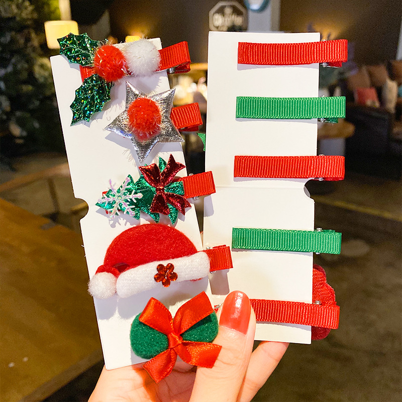 Kẹp Tóc Hoạt Hình Thiết Kế Giáng Sinh Đáng Yêu Thời Trang