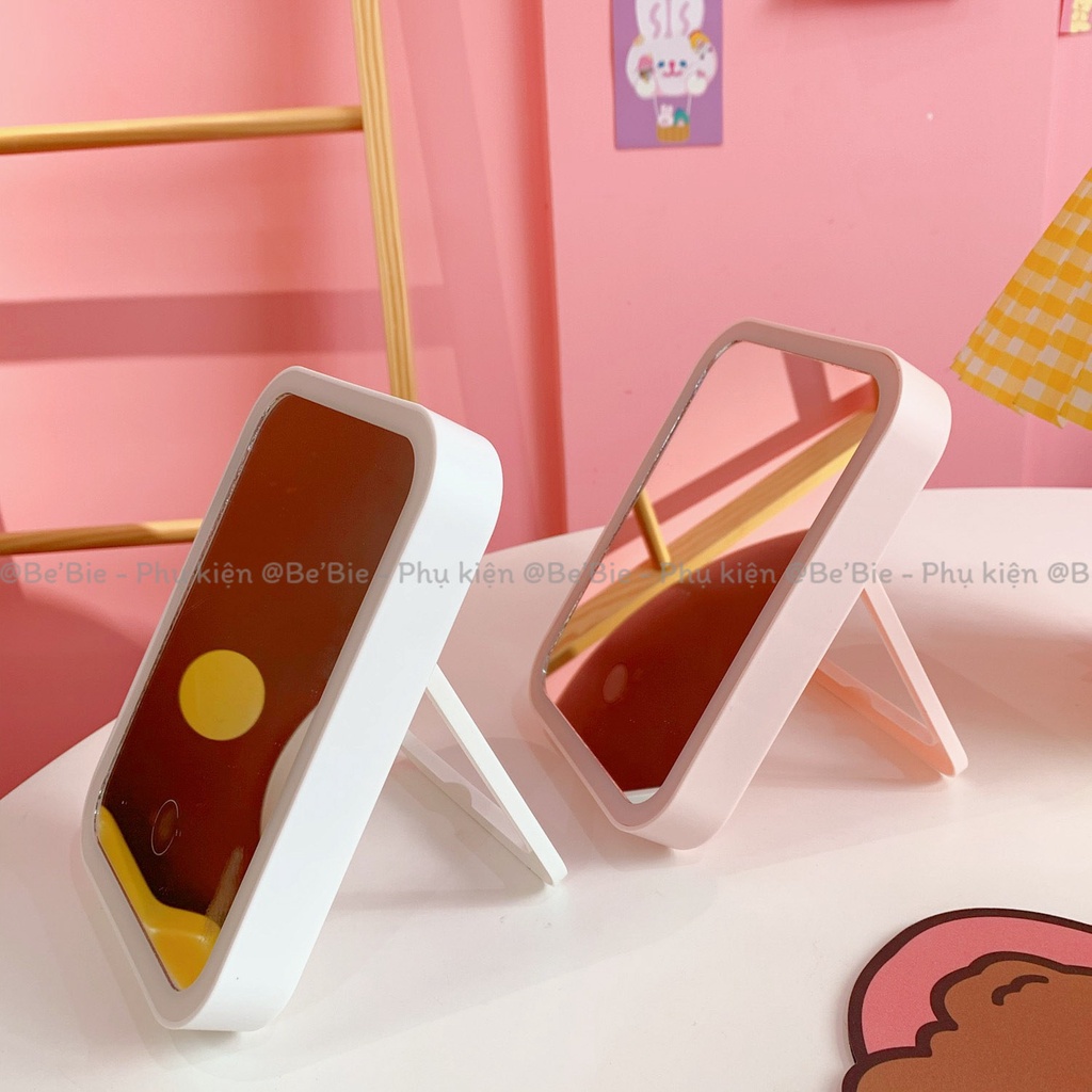 Gương mini cảm ứng 2 in 1 có đèn viền BeBie - BP379