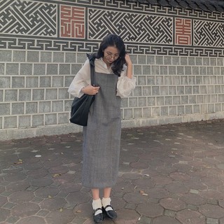 Yếm váy kẻ xẻ sau ya99 1994closet