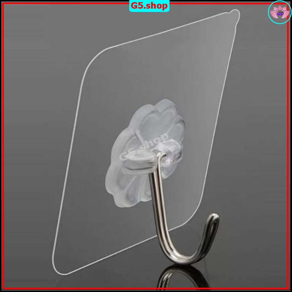 Móc Dán Tường Siêu Dính Trong Suốt Chịu Lực Tốt Treo Tường Chắc Chắn 6x6 cm 1K