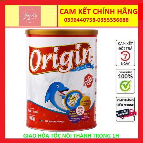 Sữa bột Origin dành cho trẻ cần tăng cân lon 900g date 2024 mới nhất