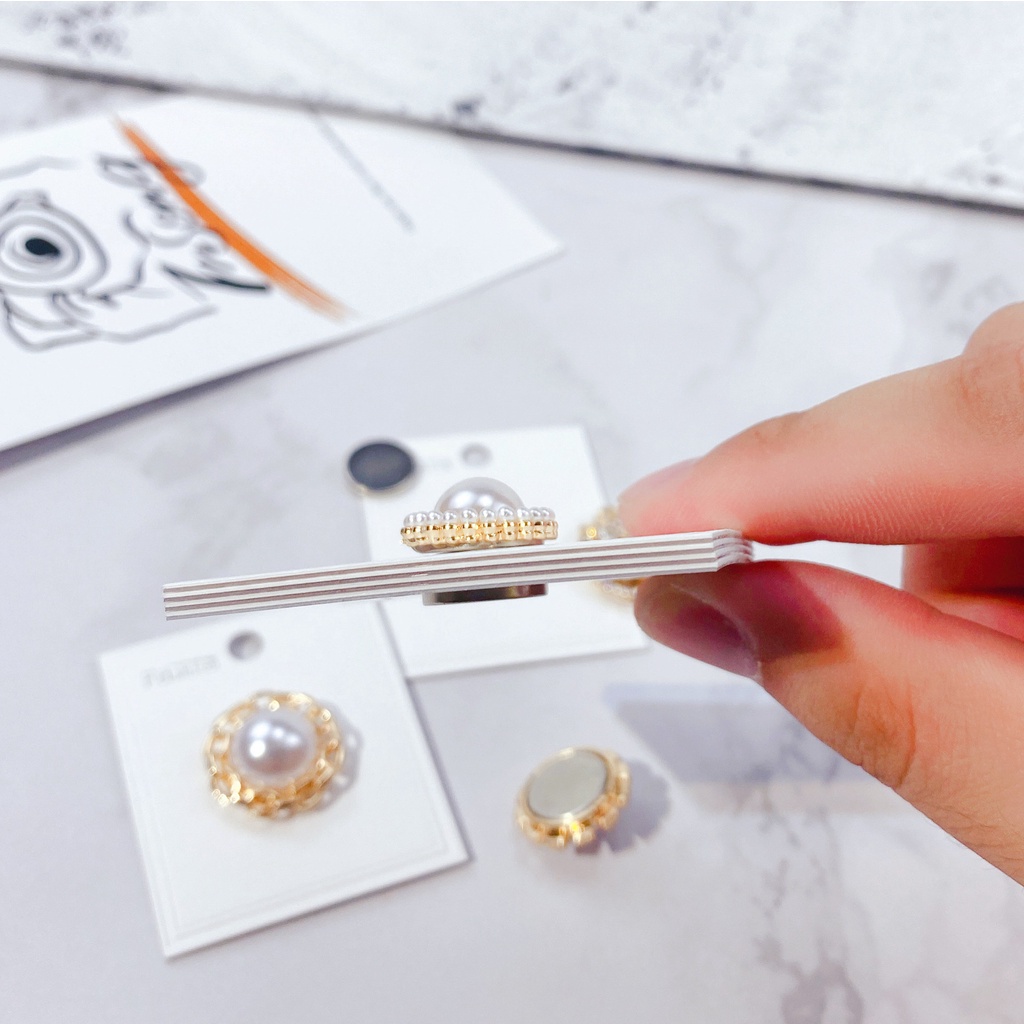 Ghim Cài Áo Từ Tính Đính Ngọc Trai Giả Thời Trang