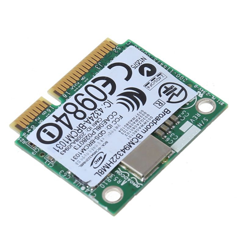Thẻ điều hợp wifi PCIE mini 802.11a/b/g/n DW1510 băng thông kép BCM94322HM8L BCM94322