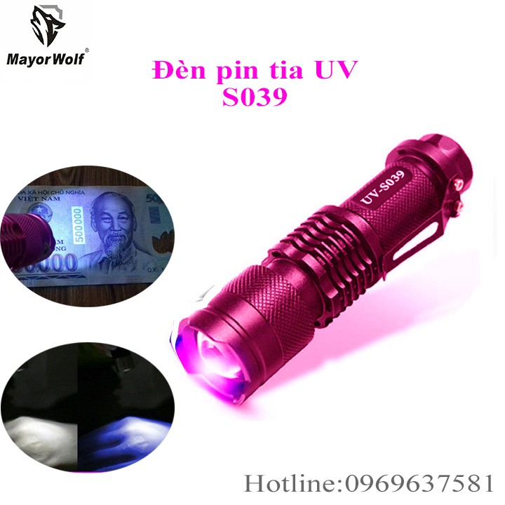 Đèn pin soi UV , SOI TIỀN GIẢ  S039