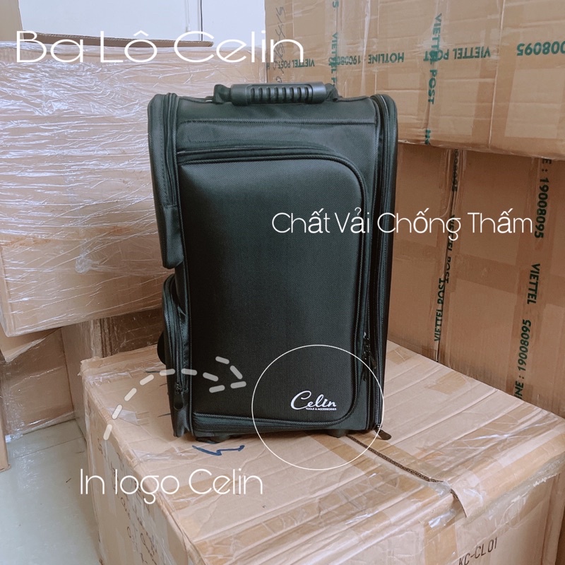 Cốp Kéo Balo Vải Celin Đa Năng Gồm 5 Túi Nhỏ Tiện Ích