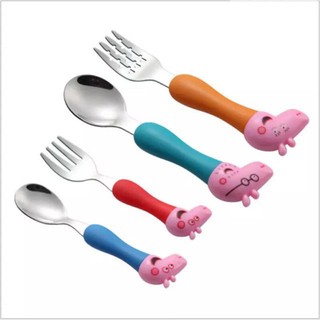 Bộ thìa dĩa heo peppa pig cho bé yêu 2ae043td