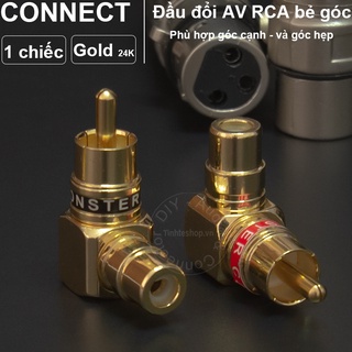 Jack AV đực cái vuông góc nhân đồng mạ vàng 24K 1 chiếc