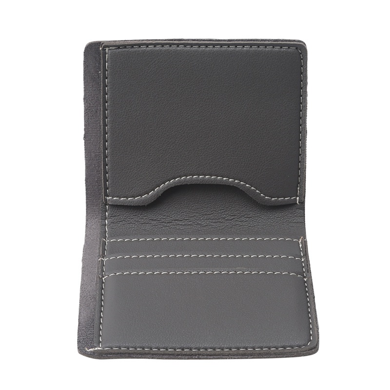 Women's Short Wallet PU Leather Card Holder Solid Color Folding Pockets Ladies Casual Wallet