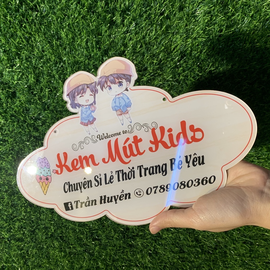 [BẢNG HIỆU MICA TREO CỬA HÀNG] - Bảng hiệu thiết kế và in thông tin theo yêu cầu