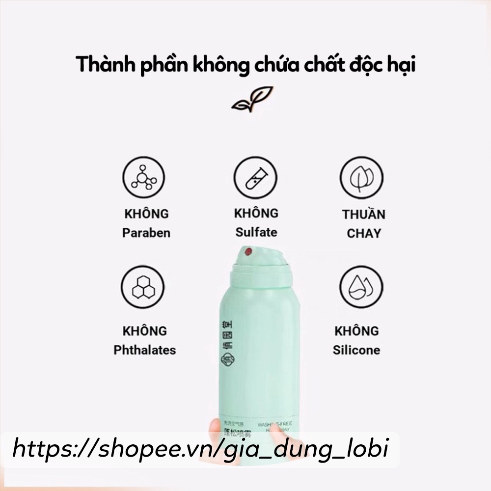 Xịt gội đầu khô Lifusha cấp tốc nội địa trung giúp tóc bồng bềnh suốt 8 Tiếng không dầu không bết dính