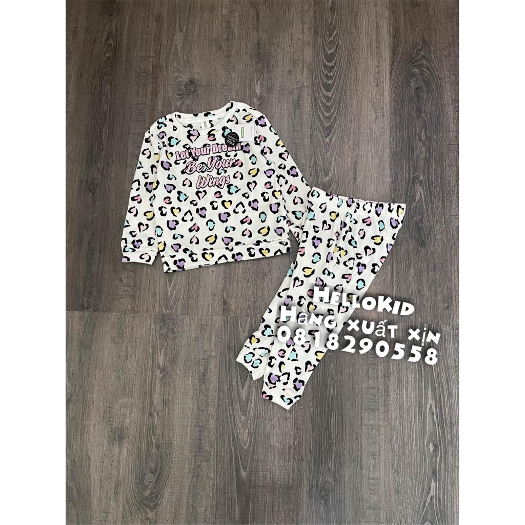 B555 - Bộ nhung tim nhiều màu dt bé gái