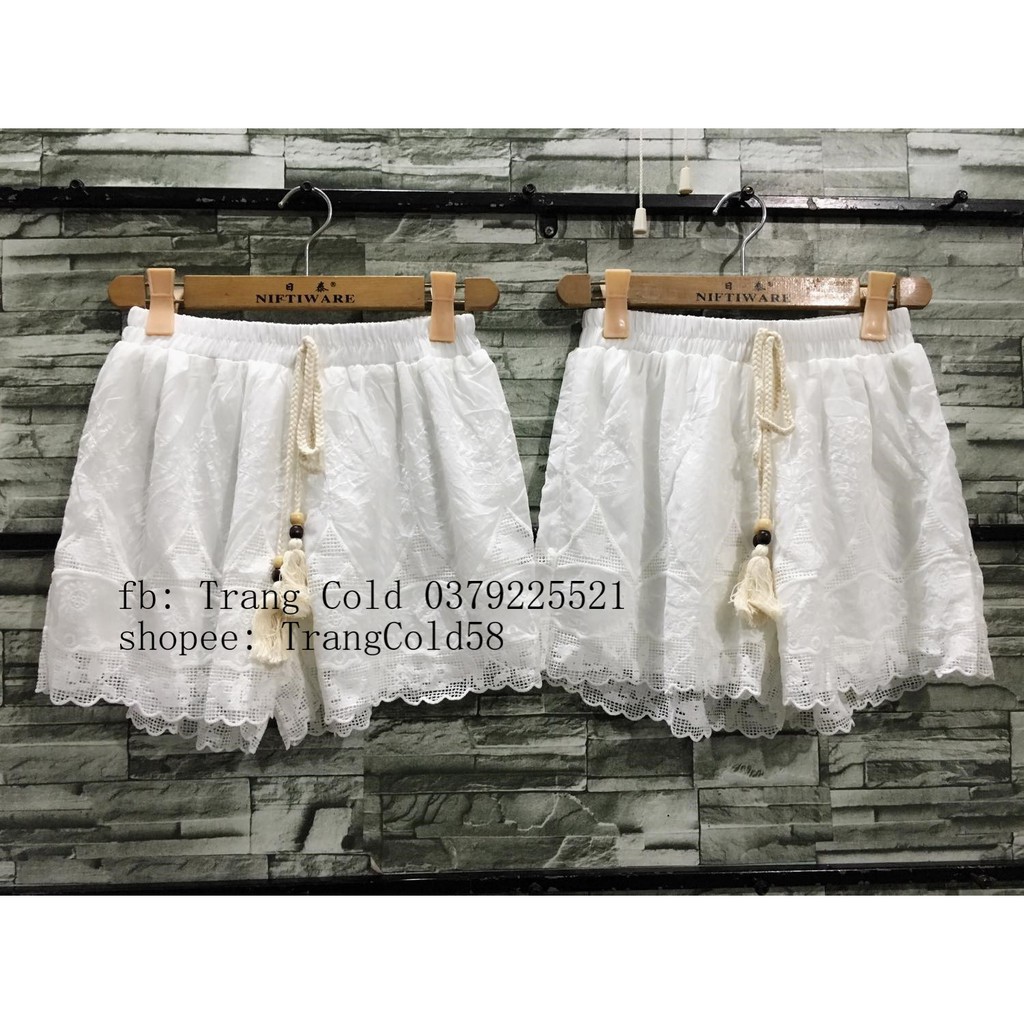 Quần sooc ren hàng QC 2 lớp (Ảnh thật shop tự chụp )
