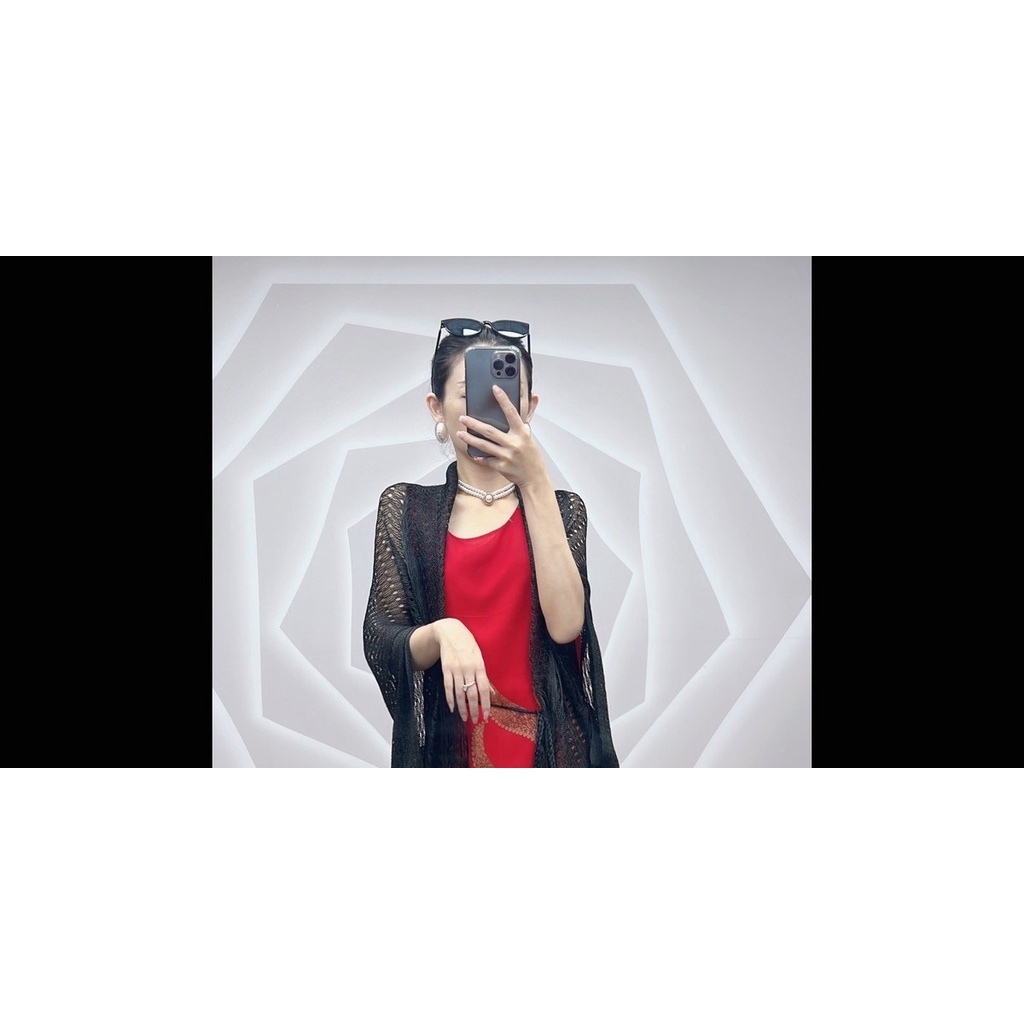 Khăn Choàng Dệt Kim Mỏng Dáng Rộng Che Nắng Thời Trang Xuân Hè Cho Nữ