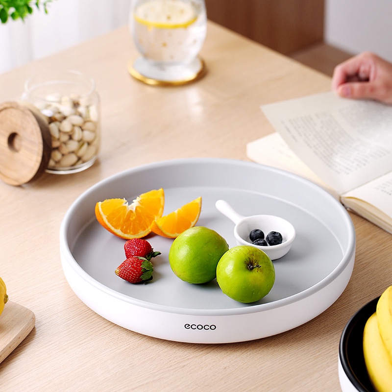 Khay Đựng Mỹ Phẩm, Hoa Quả, Đồ Dùng Nhà Bếp Đa Năng ECOCO Xoay 360 Độ, Kệ Đựng Đồ Nhà Tắm Tiện Dụng