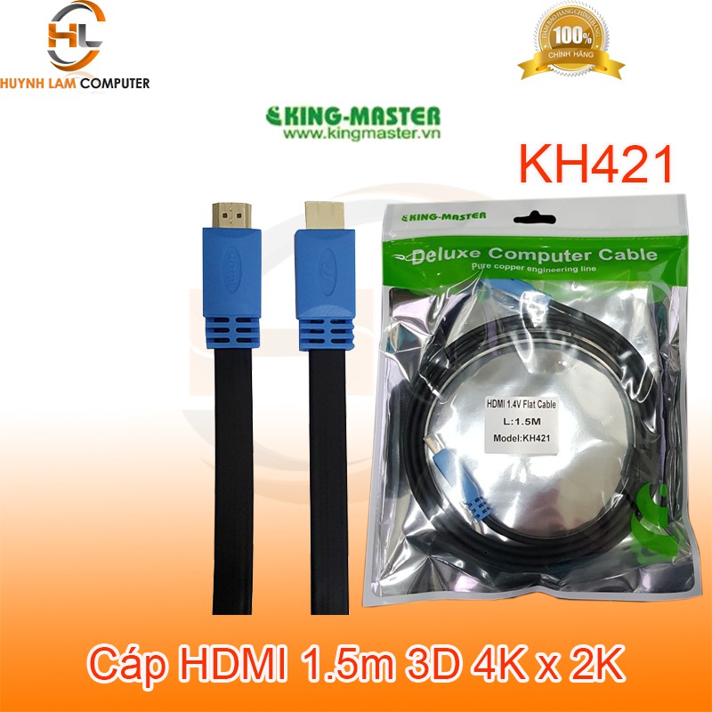 Cáp HDMI 1.5m Kingmaster KH421 chống nhiễu-Hãng phân phối