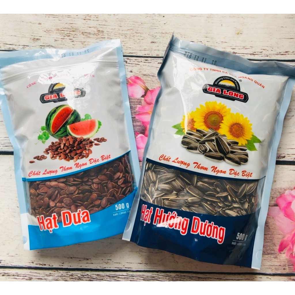 Combo 500g hạt dưa + 500g hạt hướng dương