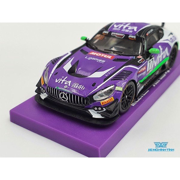 Xe Mô Hình Mercedes-AMG GT3 Tỉ lệ 1:64 Hãng sản xuất Tarmac Works( Tím )