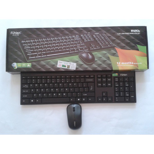 Bộ phím chuột không dây Fuhlen A120G Hàng Chính Hãng Ninza