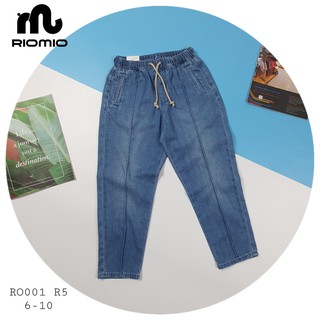 Quần jean nữ size 5-15 tuổi, gân dọc, vải mềm mịn