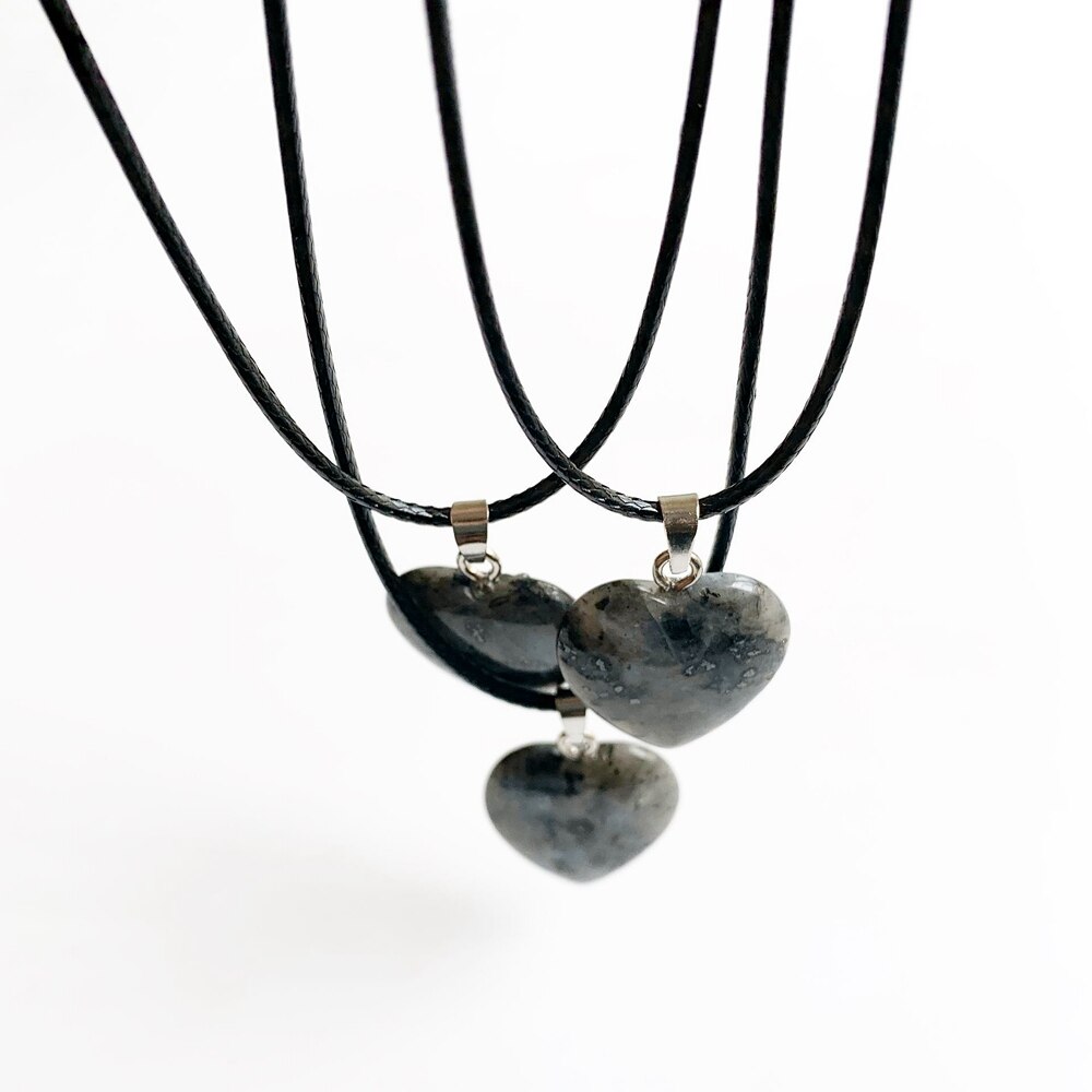 1 Vòng cổ Đá Pha Lê labradorite Tự Nhiên Màu Đen Có Thể Điều Chỉnh Kích Thước