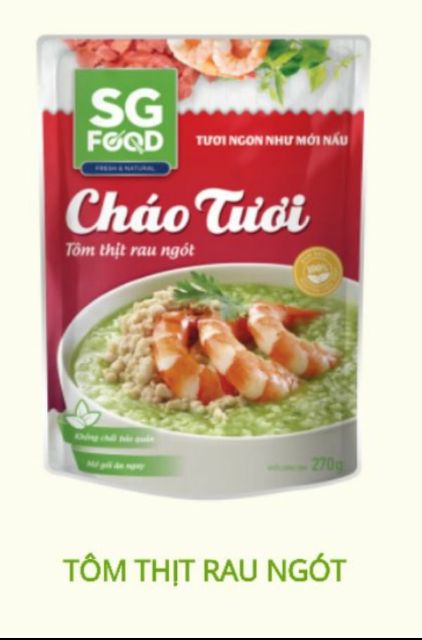 Combo 6 gói cháo tươi SG food