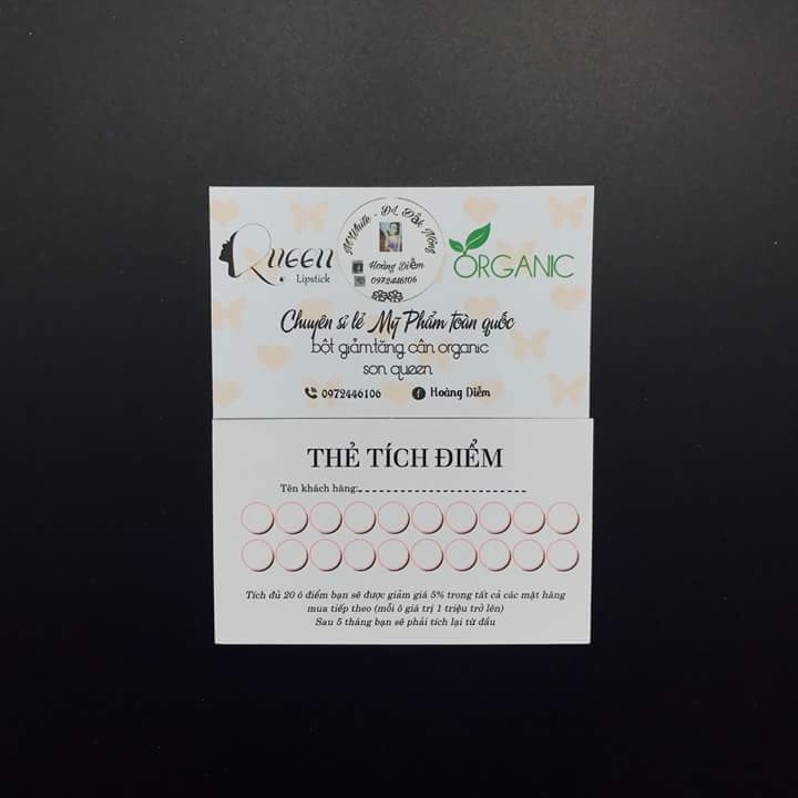 Thẻ Tích Điểm cho tiệm nail -In Bạch Dương