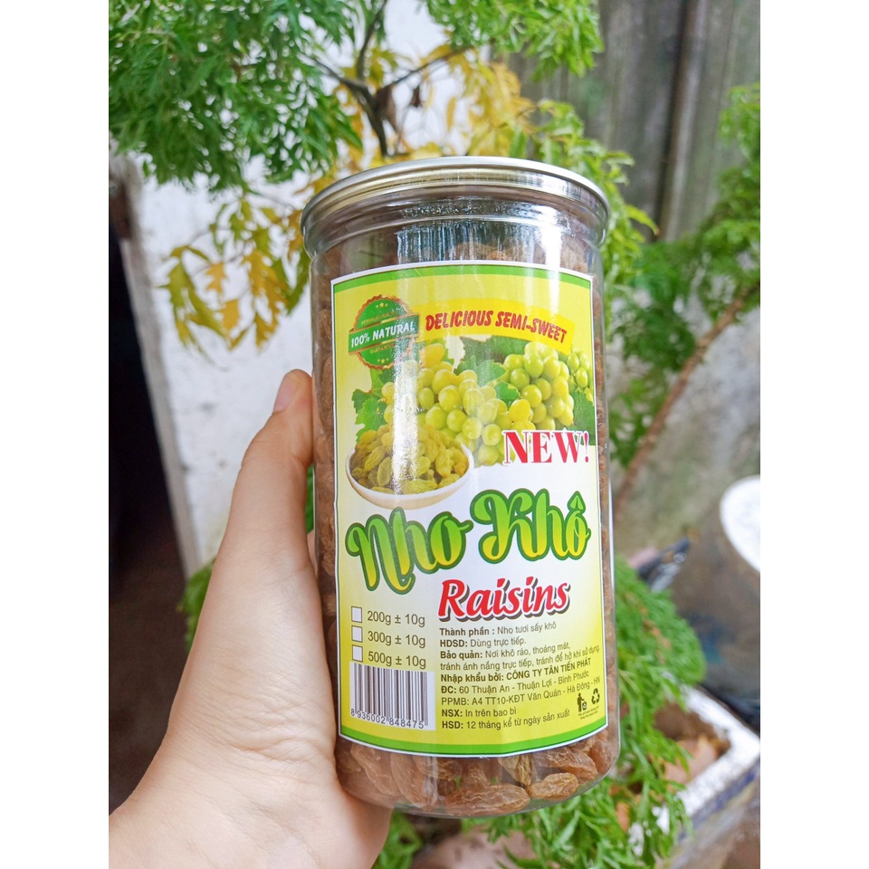 1kg Nho xanh sấy khô loại 1