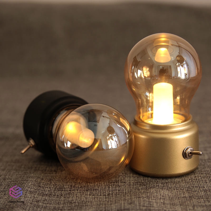 Đèn ngủ bóng LED sạc USB để bàn trang trí phòng ngủ phong cách vintage