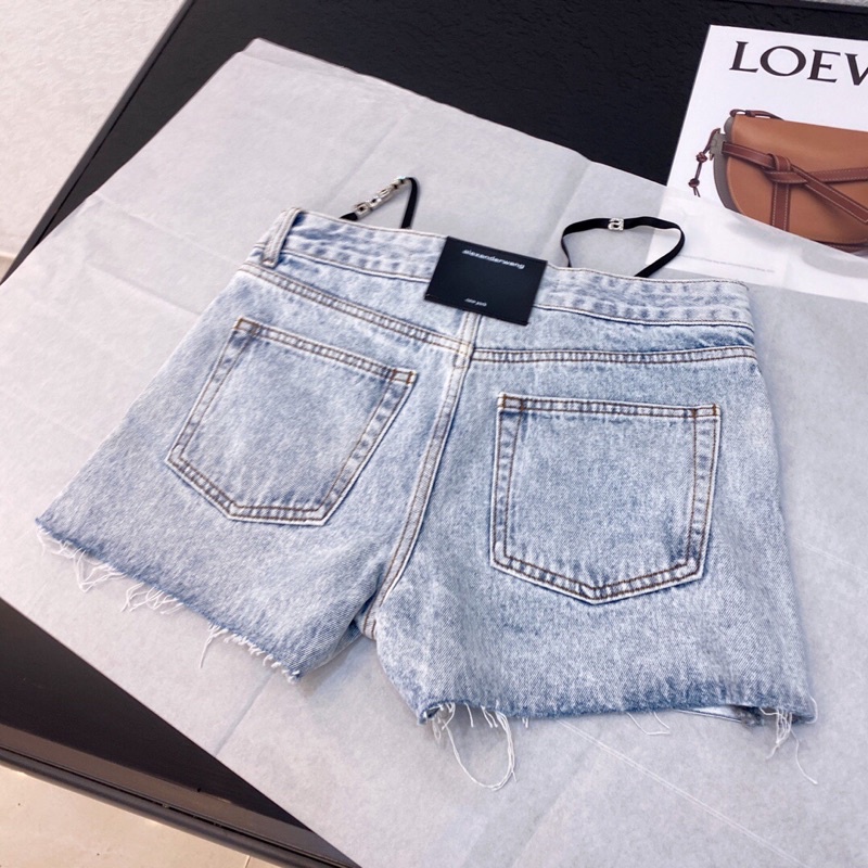 Quần short denim cao cấp thương hiệu Alexander Wang 2022 thiết kế mới độc đáo phong cách