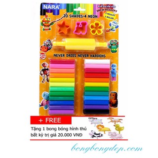 Đất Sét - Đất Nặn 24 Màu Có Khuôn Hàng Thái Lan