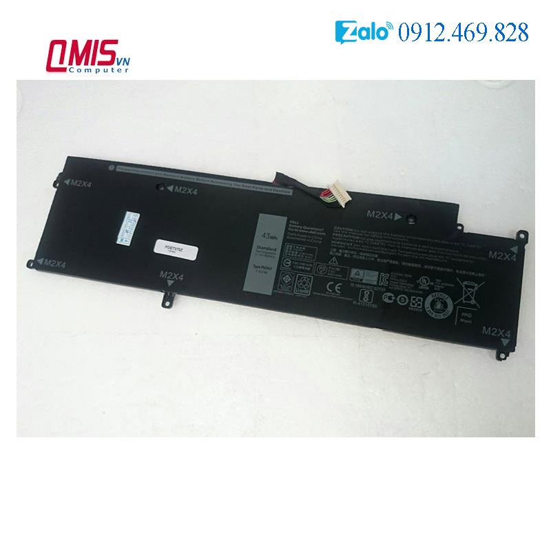 Pin laptop Dell Latitude 13 7370 E7370, WY7CG XCNR3 -  LATITUDE 7370 43WH P63NY (ZIN) - 4 CELL