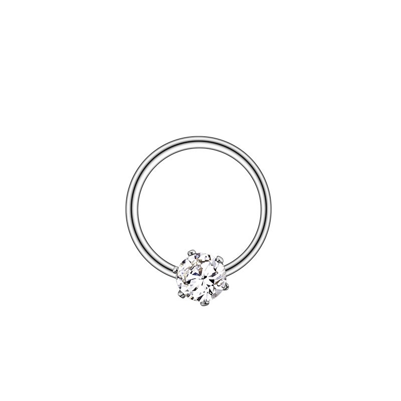 Khuyên mũi tròn đính đá cá tính