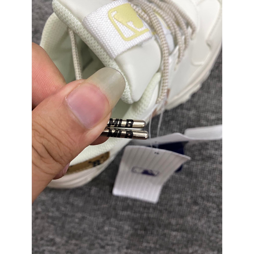 Giày thể thao sneaker mlb chữ b nâu bản cao cấp độn đề nam nữ ảnh thật +freeship