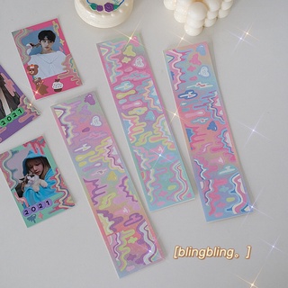 Sticker Dán Trang Trí Tươi Tắn Bling Bling Hologram Heart Dripping
