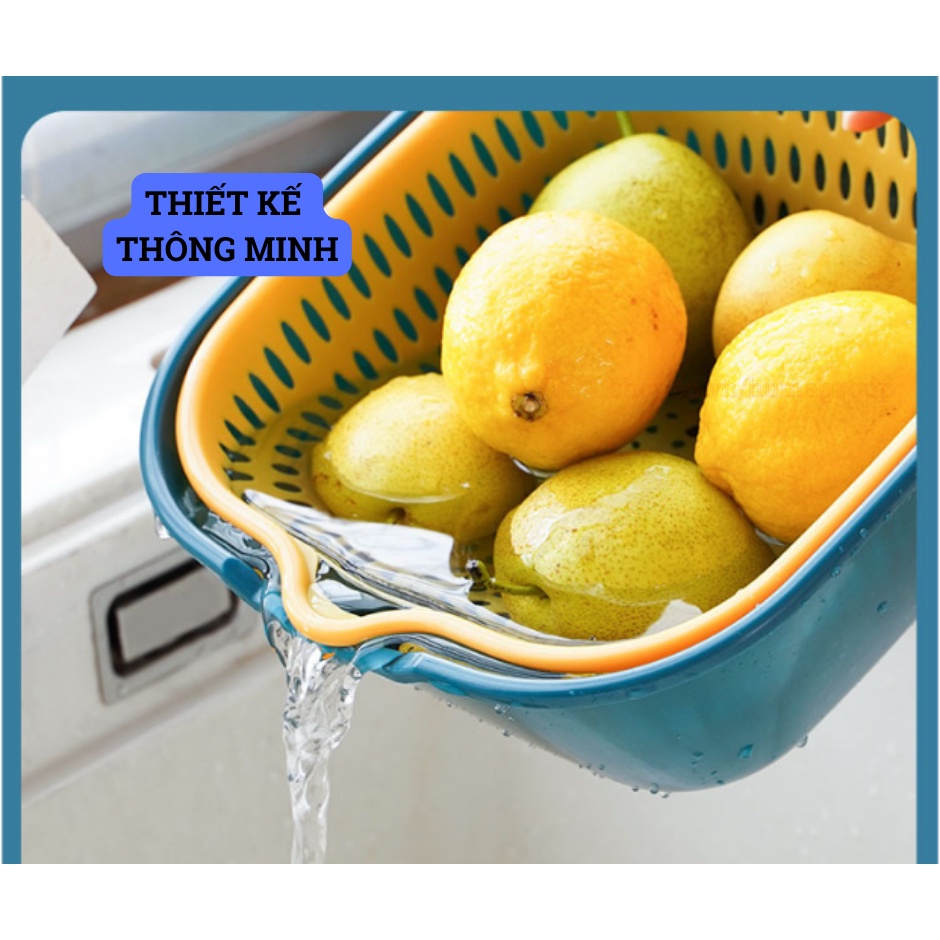Rổ Nhựa Chữ Nhật Đựng Đồ - Bộ Thau Rổ Nhựa Vuông Đa Năng 6 Món Đựng Rau, Trái Cây Cao Cấp Đa Năng