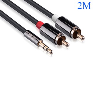 Freeship 99k tq_cáp audio 3.5mm ra 2 đầu hoa sen đầu bọc kim loại 2m ugreen 10584