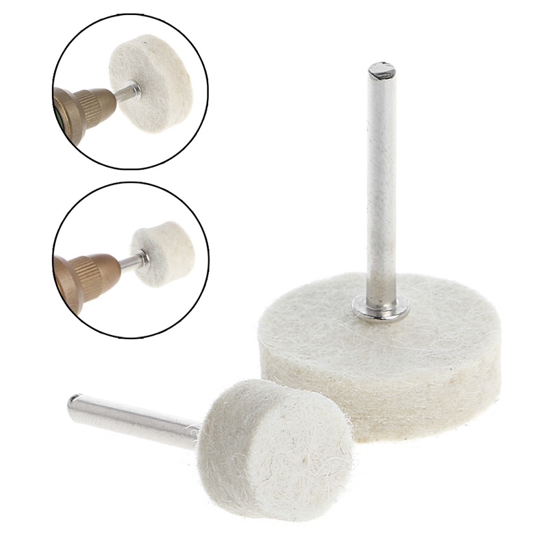 Bộ 50 Miếng Len Đánh Bóng 13mm + 4 Trục 3.15 mm