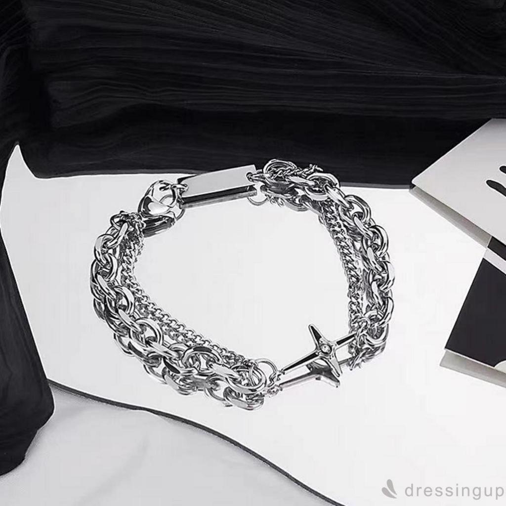 Vòng đeo tay đính đá phong cách hiphop thời trang