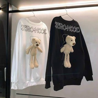 Áo sweater unisex gấu bông Zero-Mood nóng 2020- Áo dài tay nam nữ unisex thun cotton thu đông mới tốt đẹp khiến cho áo đ