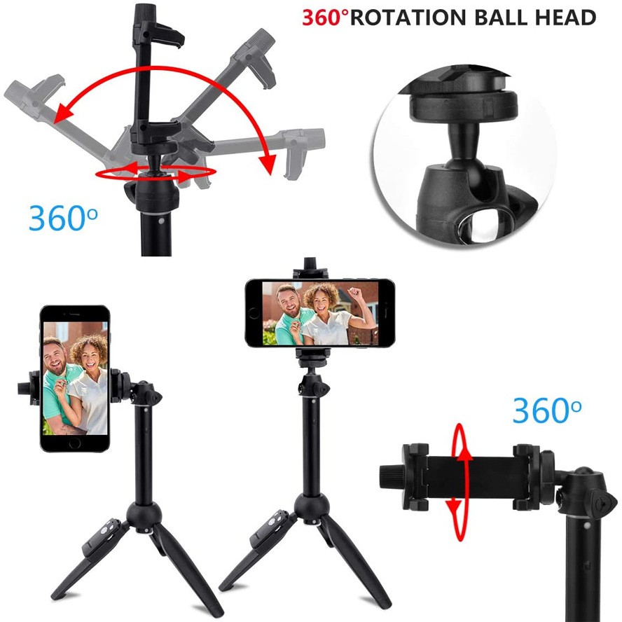 ۞✒┅Sản phẩm mới xuyên biên giới Gậy chụp ảnh selfie kép Amazon Yunteng 9928, chức năng mini, tích hợp Bluetooth chụp ảnh | BigBuy360 - bigbuy360.vn