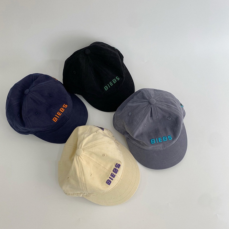 Mũ lưỡi trai thêu chữ đơn giản thời trang cho mẹ và bé