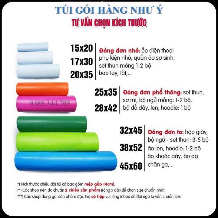 Túi Gói Hàng,Túi Niêm Phong Size 25x35cm Cuộn 100 Cái Tiện Ích Bảo Mật Cao