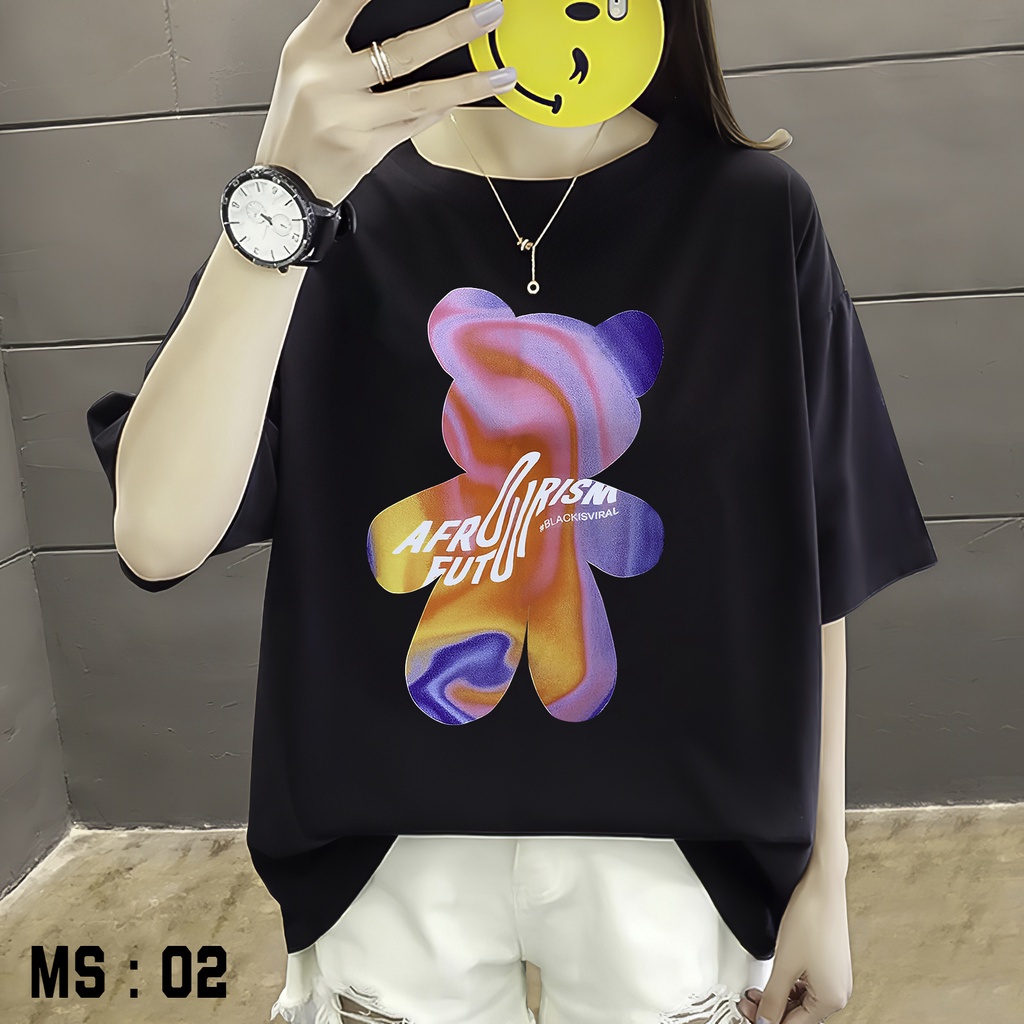 Áo thun nữ tay lỡ Unisex AQI, áo phông form rộng N101 chất vải mềm mịn