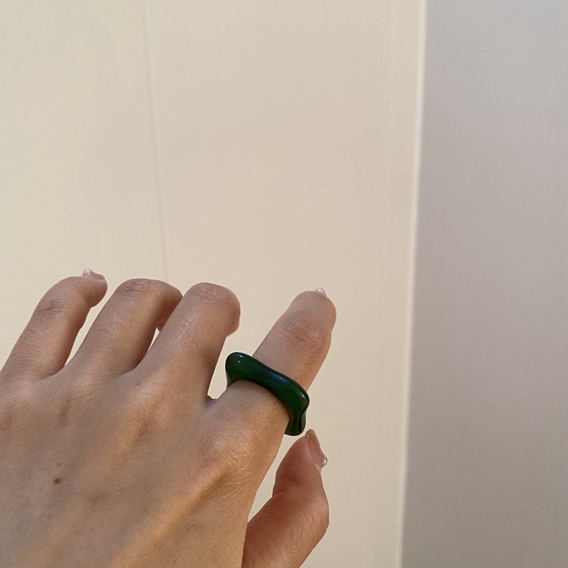 Nhẫn Hợp Kim Màu Tối Phong Cách Retro Cho Nữ