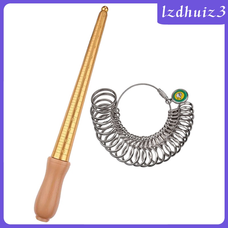 Set dụng cụ đo kích thước nhẫn bằng kim loại us size 1-13